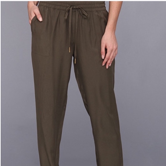 Joie Pants - Joie Green Silk Blend Jogger Pants